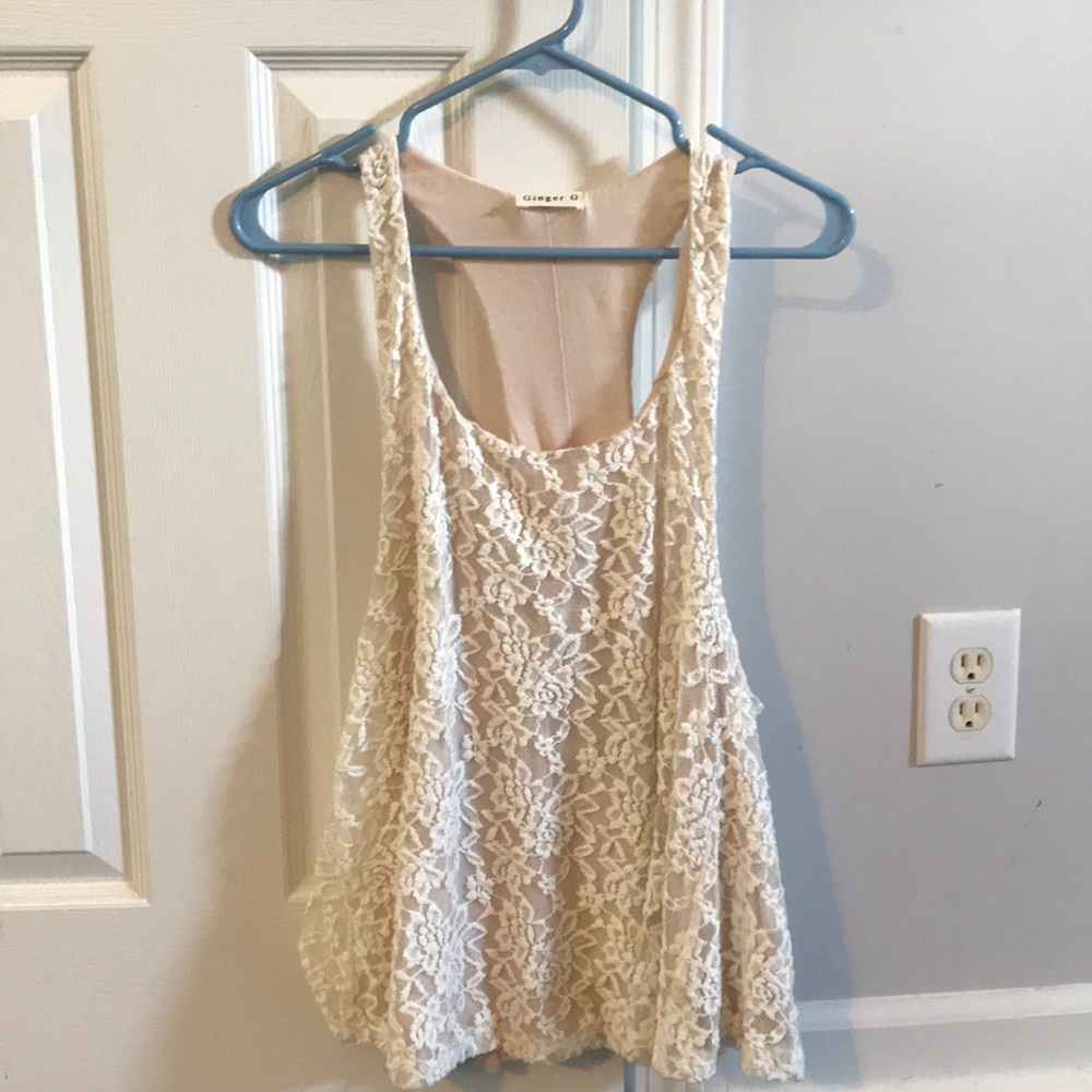 Lacy white tank